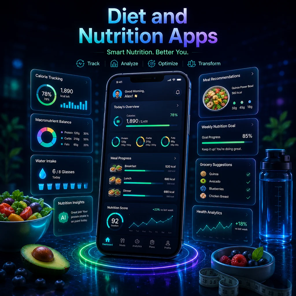 Diet And nutrition tracking app development